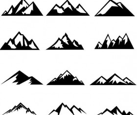 Mountain illustration vectors set 03