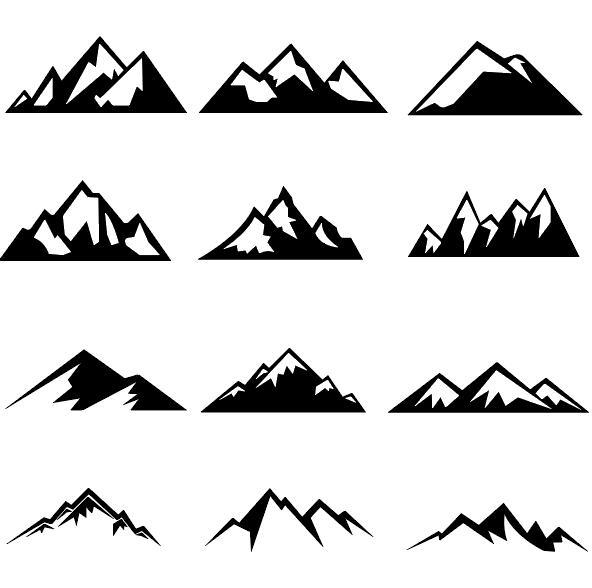 Mountain illustration vectors set 03