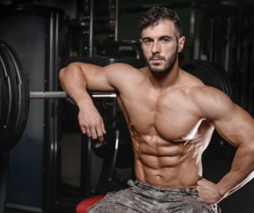 Muscle Fitness man Stock Photo 02