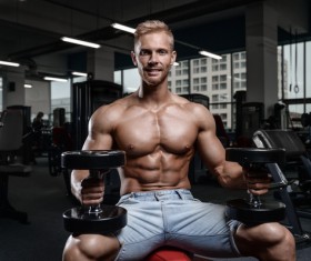 Muscle Fitness man Stock Photo 06