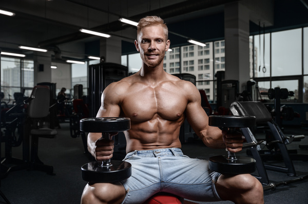 Muscle Fitness man Stock Photo 06