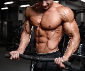 Muscle Fitness man Stock Photo 07