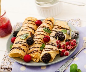 Nutrition with a reasonable breakfast Stock Photo 03