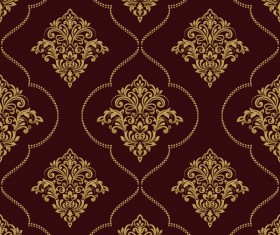 Ornage ornament damask pattern seamless vector 02