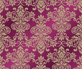 Ornage ornament damask pattern seamless vector 03