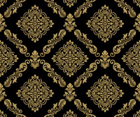 Ornage ornament damask pattern seamless vector 05