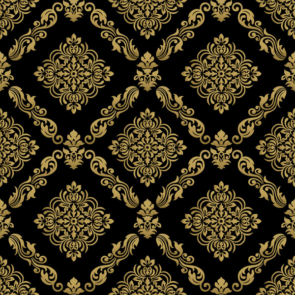 Ornage ornament damask pattern seamless vector 05