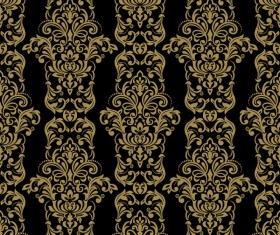 Ornage ornament damask pattern seamless vector 06