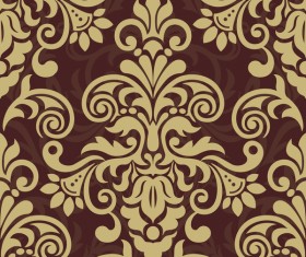 Ornage ornament damask pattern seamless vector 07