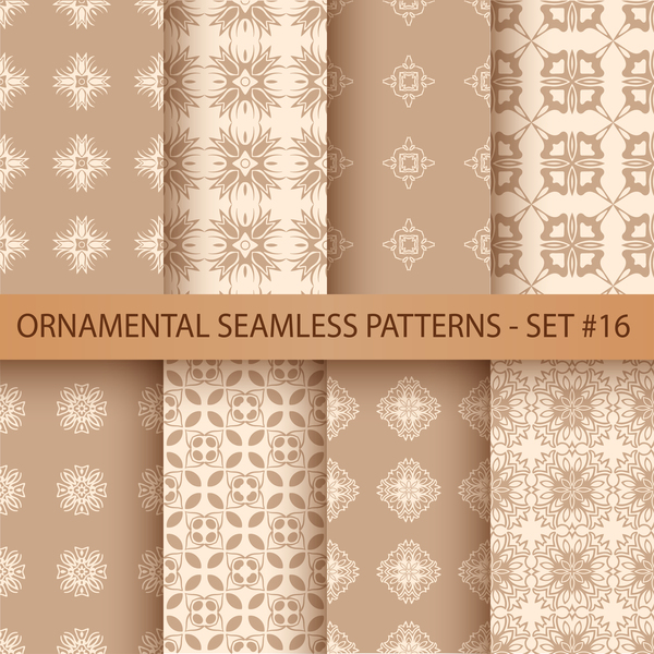 Ornament seamless pattern vector set