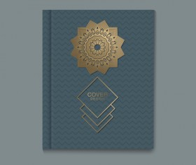Ornate book cover template vectors 02