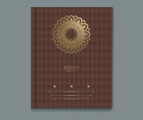 Ornate book cover template vectors 03