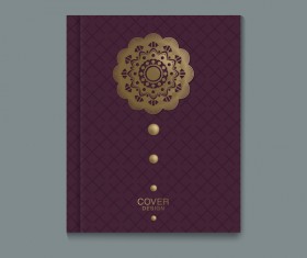 Ornate book cover template vectors 04