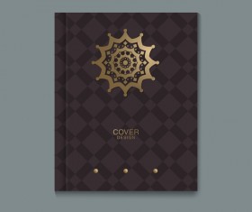 Ornate book cover template vectors 05