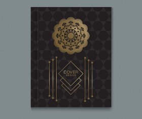 Ornate book cover template vectors 06