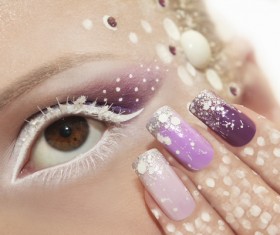 Painted nail art Stock Photo 01