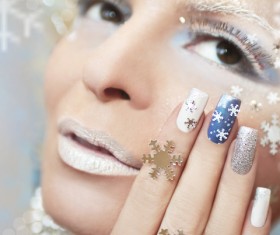 Painted nail art Stock Photo 03