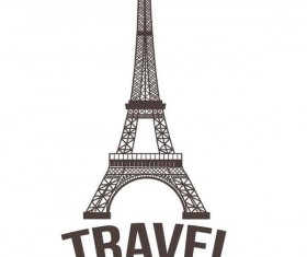 Paris eiffel tower vector design 04