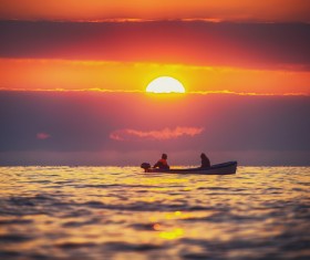Photograph beautiful sunset Stock Photo 01