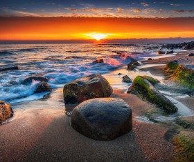 Photograph beautiful sunset Stock Photo 03