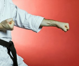 Practice karate Stock Photo