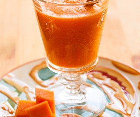 Pumpkin smoothie dessert Stock Photo