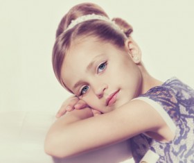 Quiet little girl Stock Photo