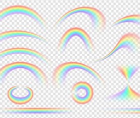 Rainbow effect vector illustration 01