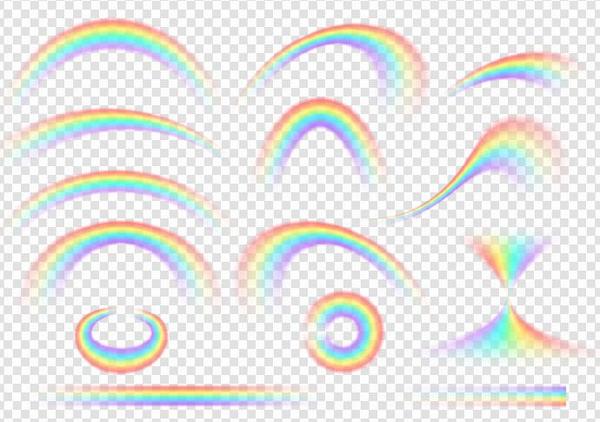 Rainbow effect vector illustration 01