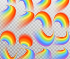 Rainbow effect vector illustration 02