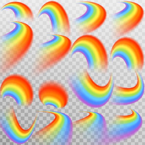 Rainbow effect vector illustration 02