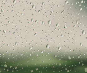 Raindrop with transparent glass vector