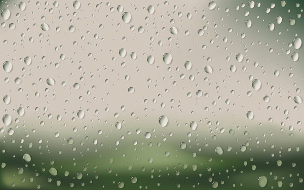 Raindrop with transparent glass vector