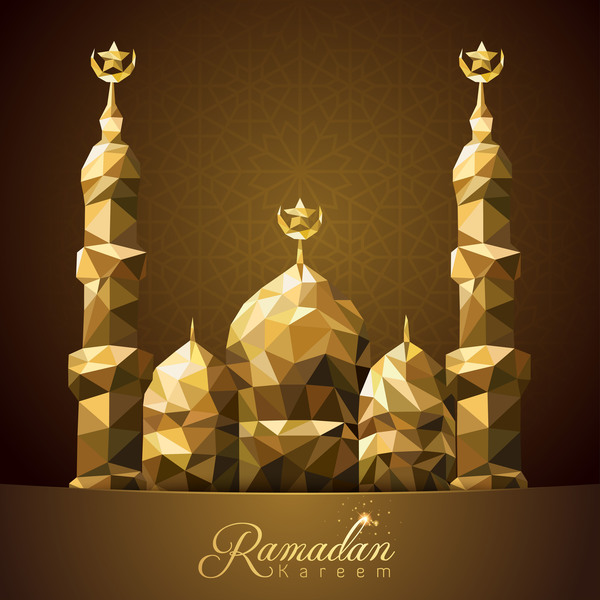 Ramadan Kareem greeting card background vectors