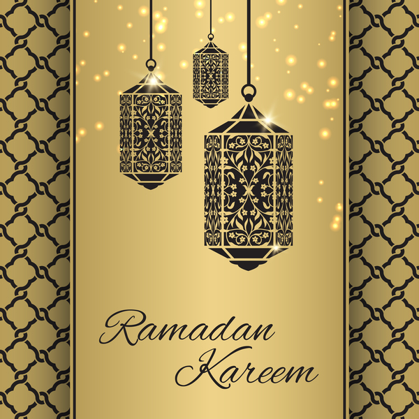 Ramadan Kareem ornate background vector