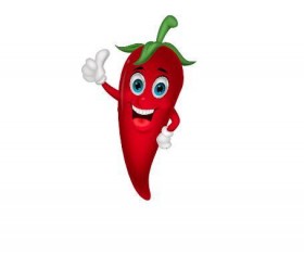 Red cartoon pepper vector