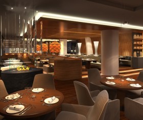 Restaurant interior decoration Stock Photo 01