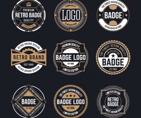 Retro badge template vectors 02