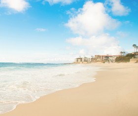 Ripple wave on beautiful empty seaside Stock Photo