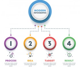Round option infographic template vectors 01