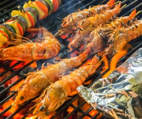 Seafood grill Stock Photo 03