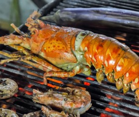Seafood grill Stock Photo 04
