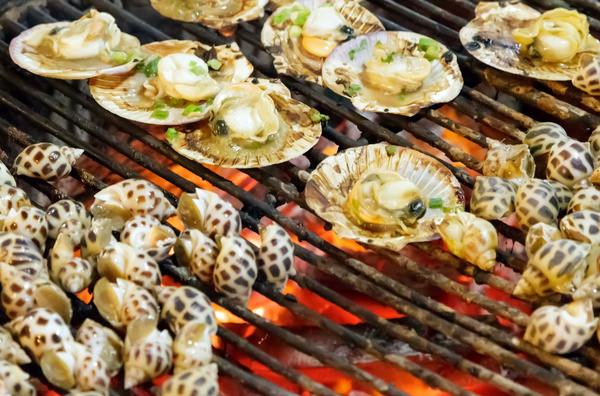 Seafood grill Stock Photo 05