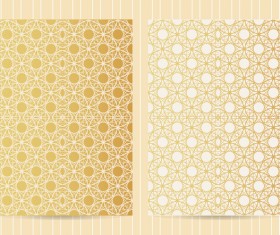 Seamless golden pattern vector designs 01