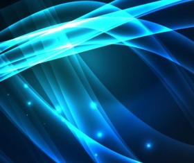Shiny blue light wave background vector