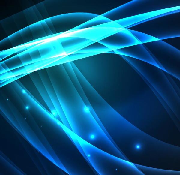 Shiny blue light wave background vector free download