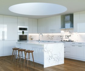 Simple Open kitchen Stock Photo 03