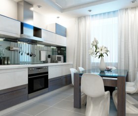 Small Open kitchen Stock Photo 01