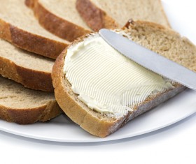 Smear cheese bread slices Stock Photo 02