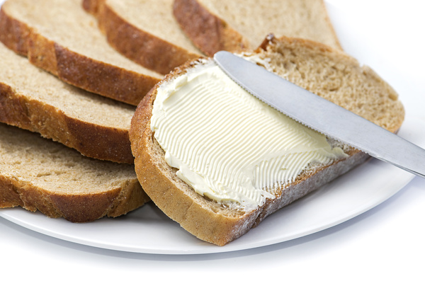 Smear cheese bread slices Stock Photo 02